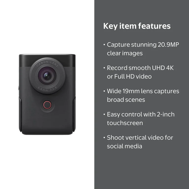 Canon PowerShot V10 Professional Compact Digital Vlog Camera for