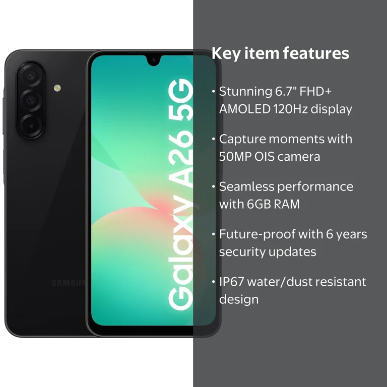 Samsung Galaxy A26 5G 2025 (6GB RAM,128GB) 6.6