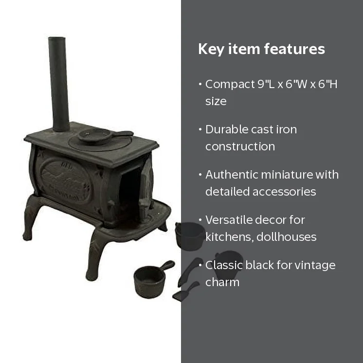 Old Mountain Cookware, Mini Pot Belly Stove, 9