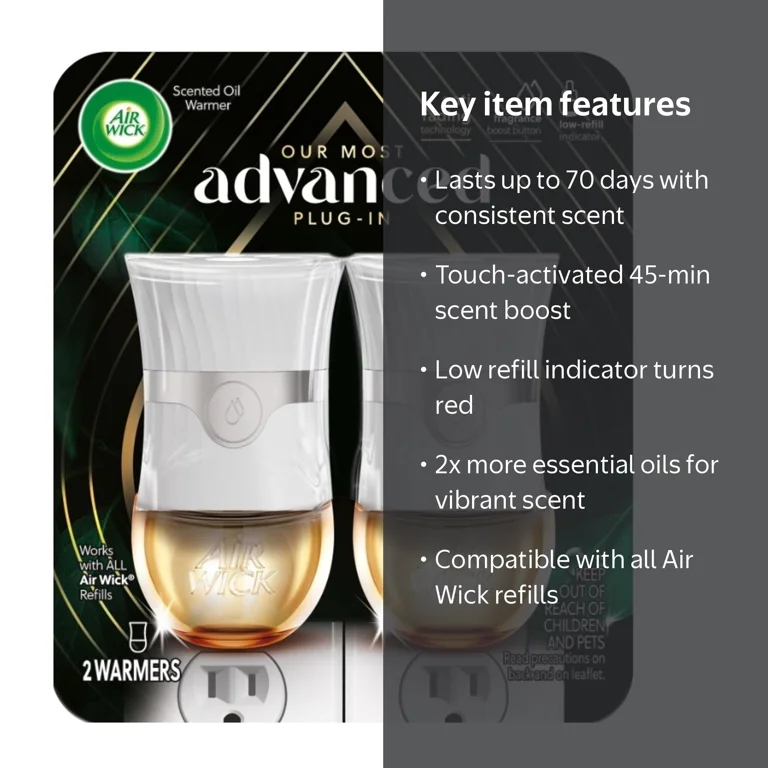 Air Wick Plug-in Scented Oil Air Freshener Warmer, 2 ct