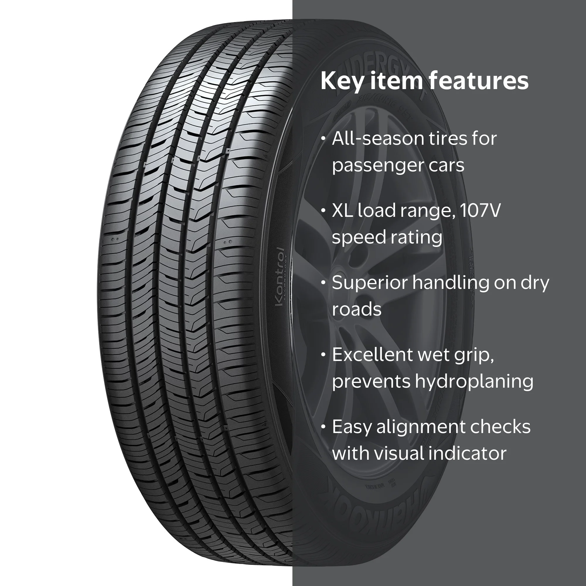 Hankook Kinergy PT (H737) 235/60R18 107V XL Passenger Tire