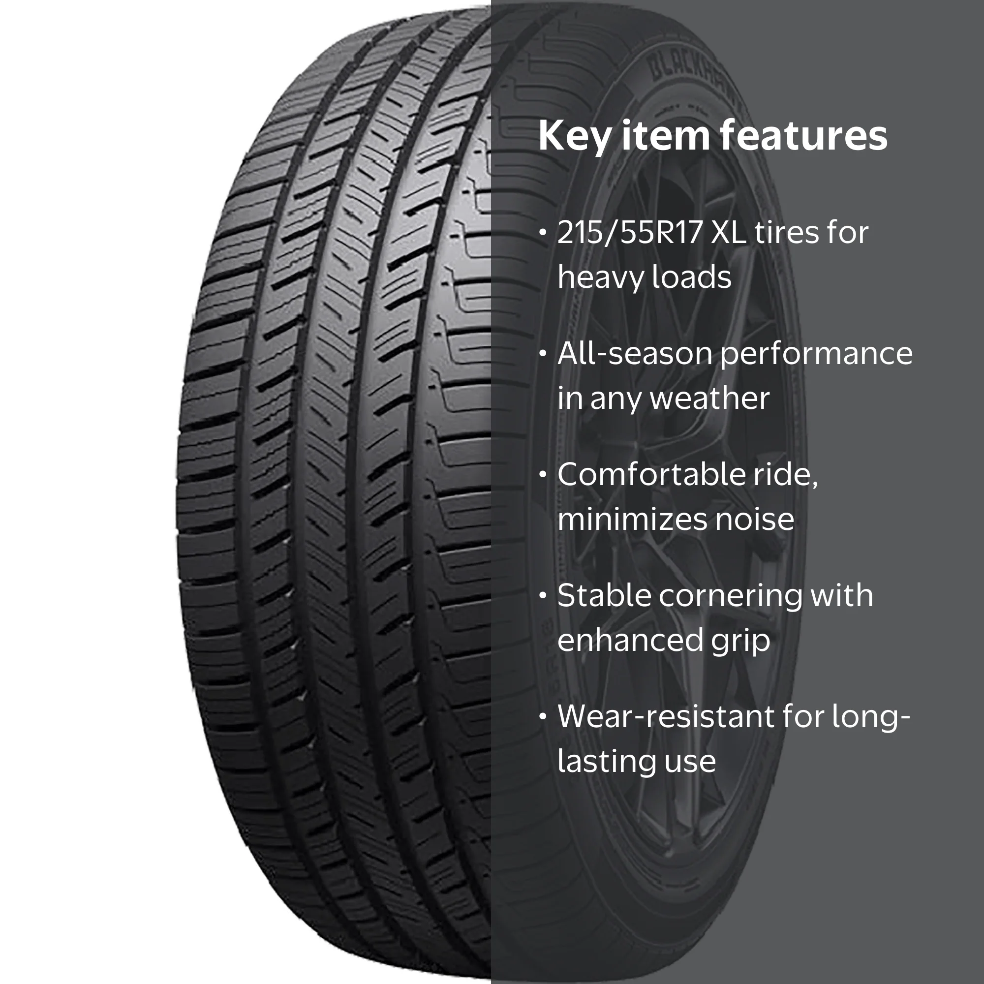Blackhawk, Passenger Tire, 215/55R17 98W XL, All Season, UHP A S