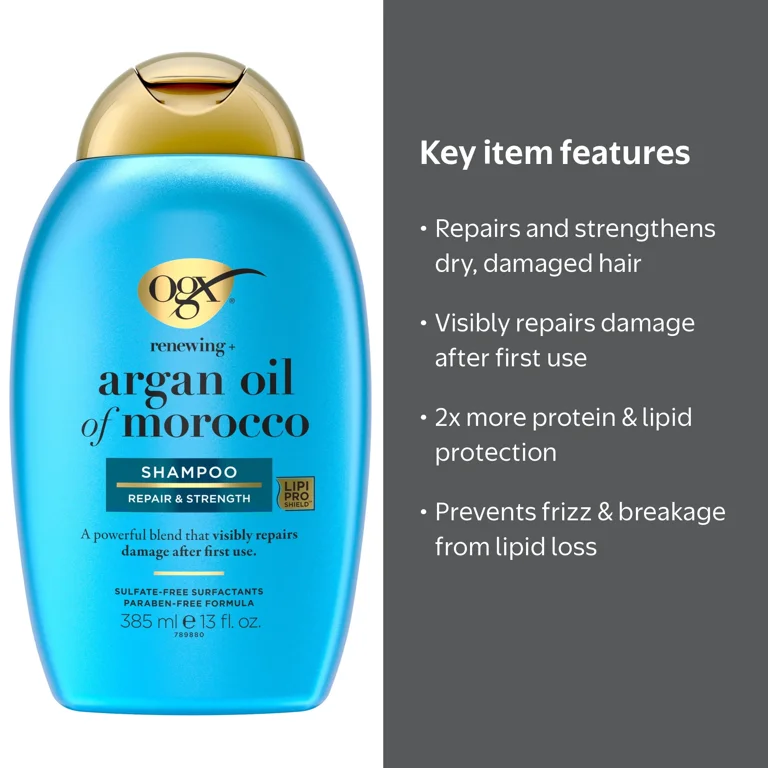 OGX, Moisturizing Daily Shampoo, 13 fl oz, Argan Oil of Morocco