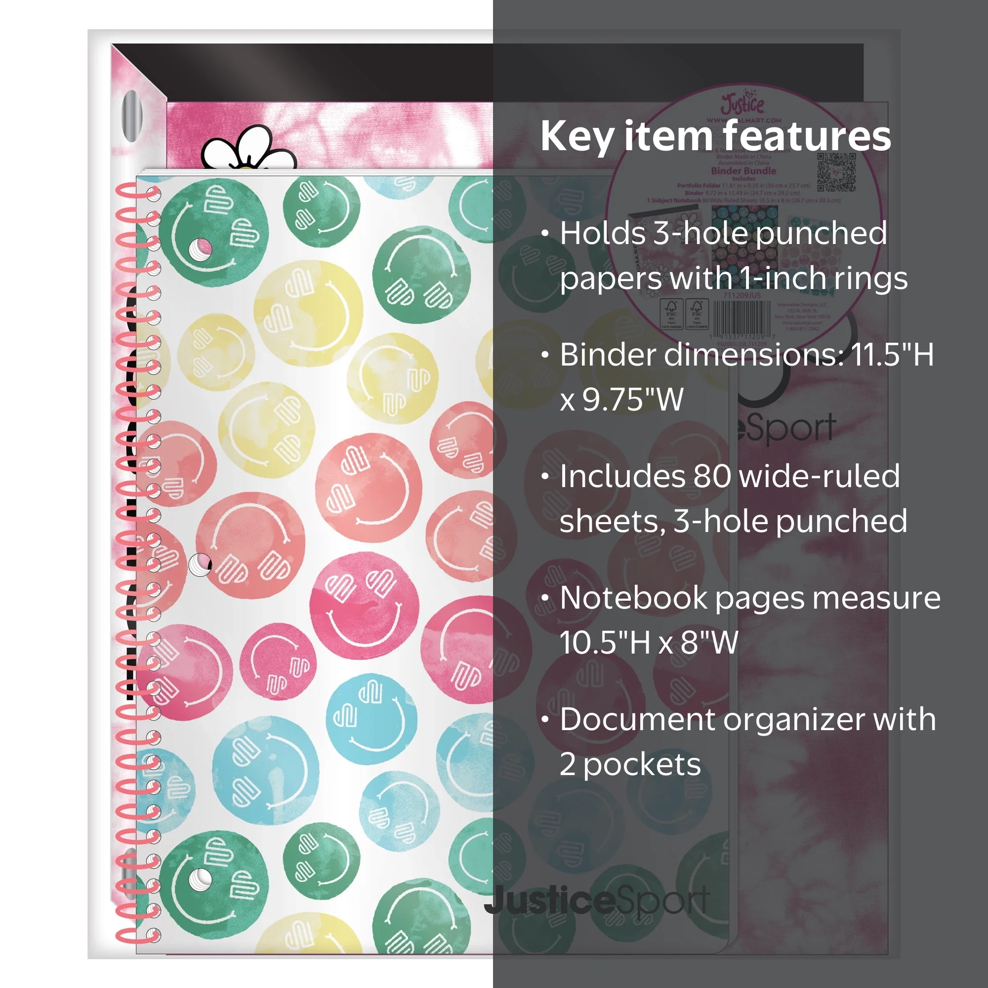 Justice Groovy Vibes Binder Bundle, 3 Pieces - Walmart.com