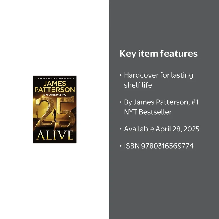 James Patterson, Women's Murder Club Thriller, 25 Alive Hardcover