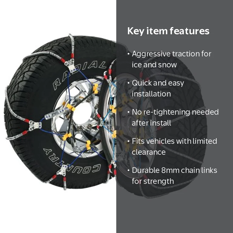 Security Chain Company SZ492 Super Z8 8mm Tire Traction Chain and
