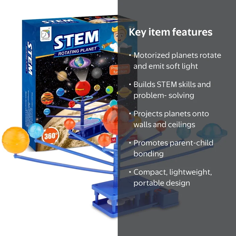HopeRock STEM Solar System Toy, Rotating Planets with Lights