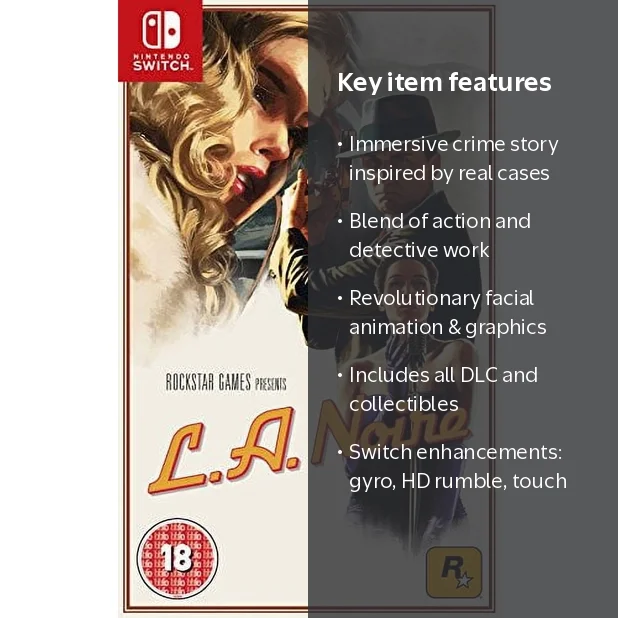 L.A. Noire (Nintendo Switch) - Walmart.com