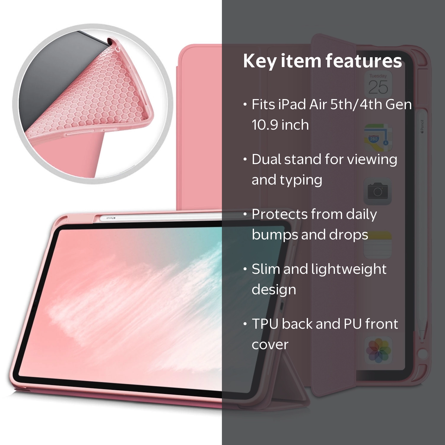 Allytech iPad Air 5th 4th Gen Case, 10.9