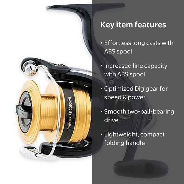 Daiwa Sweepfire 4000-2B-CP Fishing Spinning Reel, Digigear, ABS
