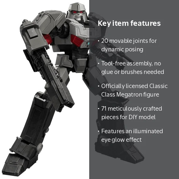 Blokees, Transformers Classic Class, Megatron, 20 Movable Joints