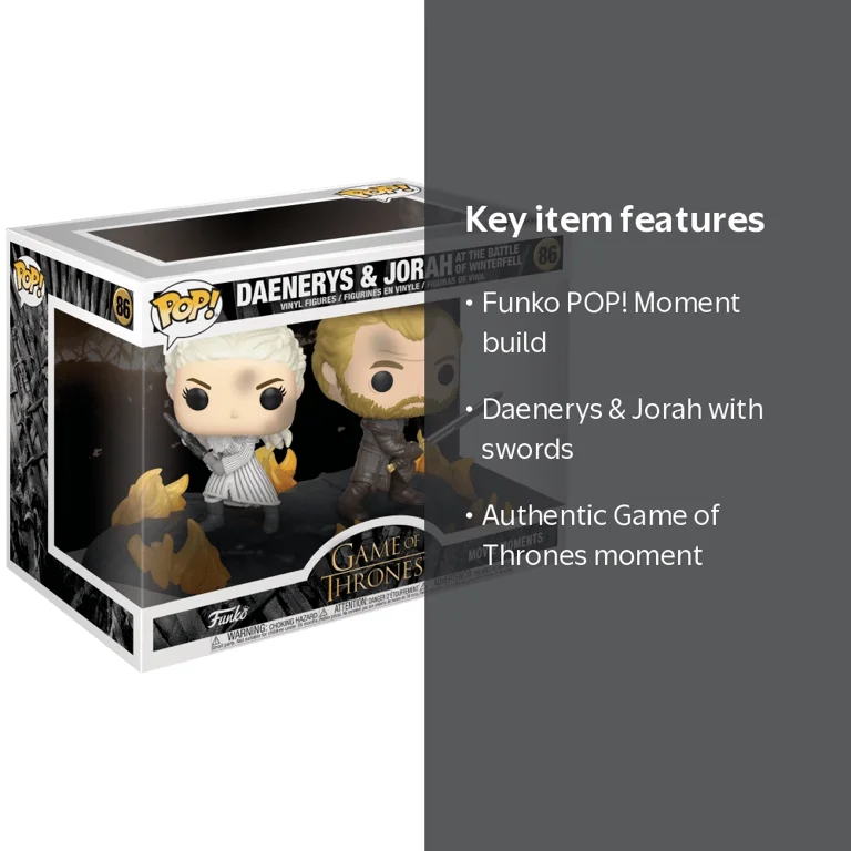 Funko POP! Moment: GoT - Daenerys & Jorah B2B w/Swords - Walmart.com