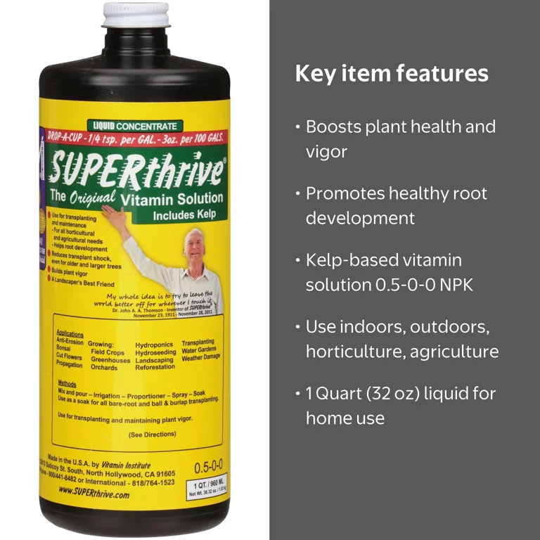 Superthrive Kelp-Infused Vitamin Solution, Mineral Supplement for