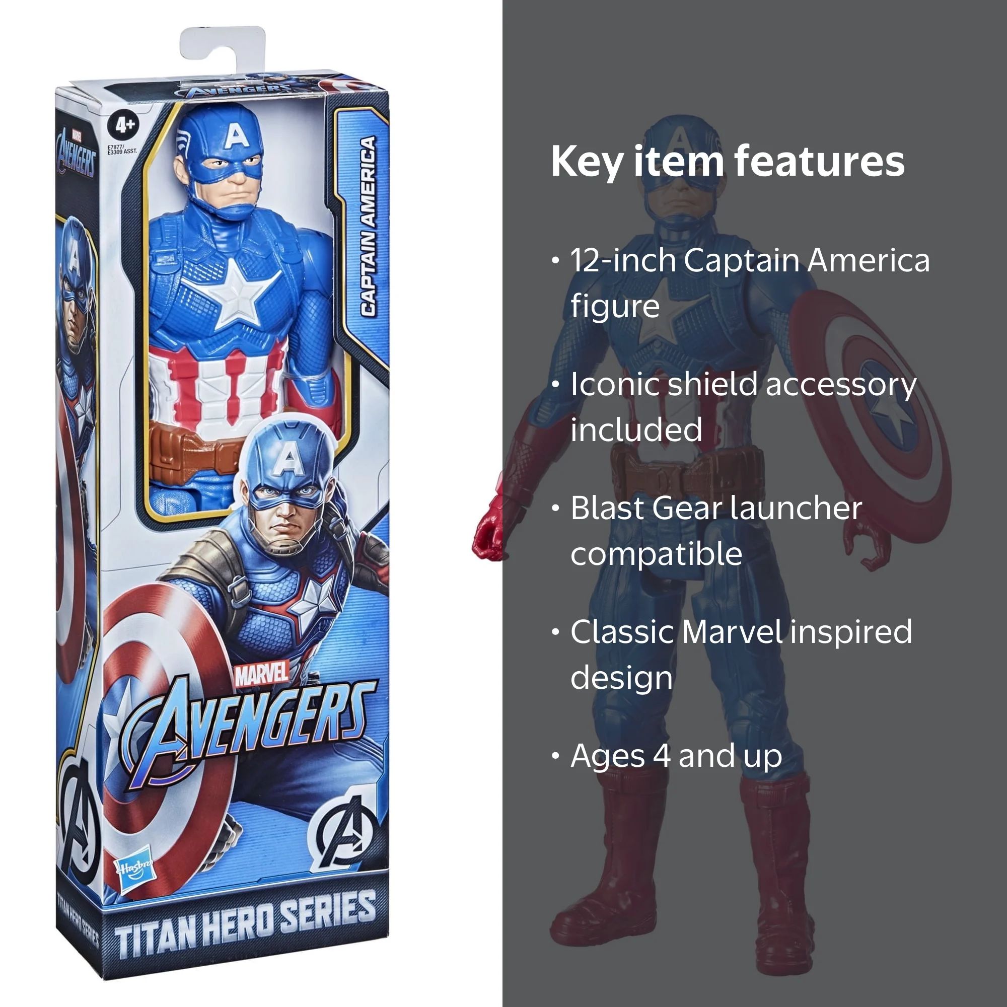 Marvel Avengers Titan Hero Series Blast Gear Captain America 12