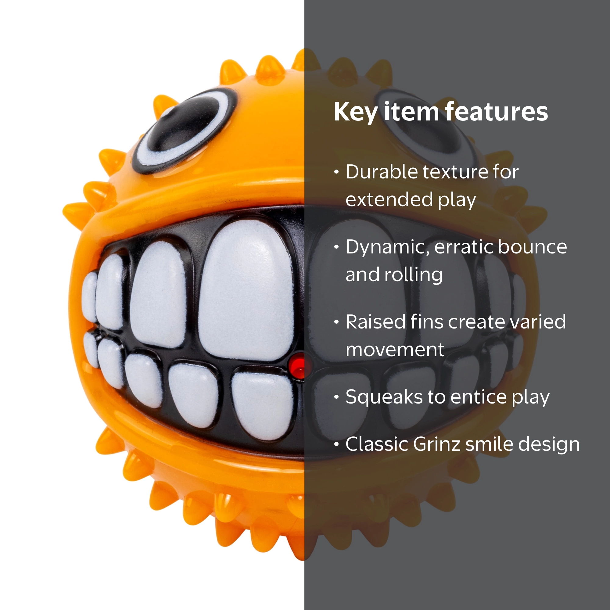 KONG® Grinz Puffer Fish Ball Dog Toy, Medium - Walmart.com