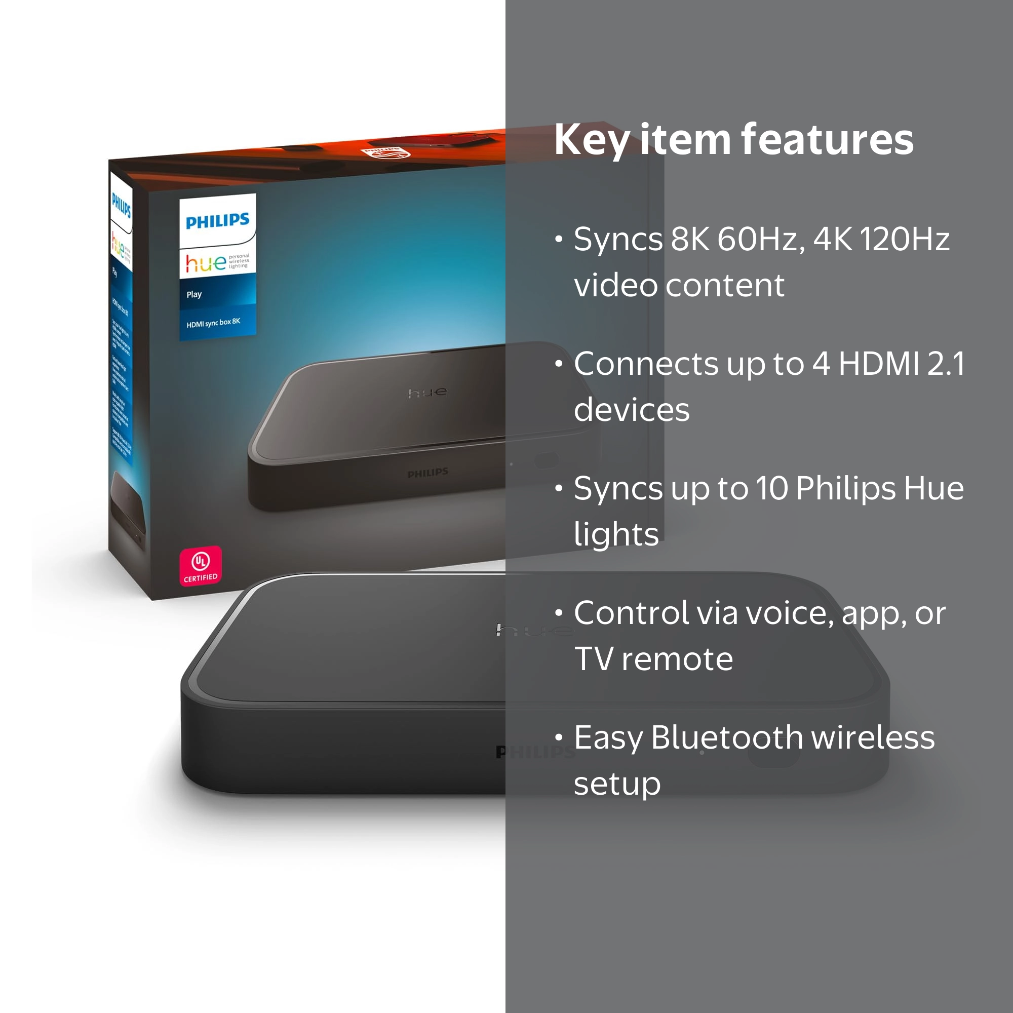 Philips Hue Play HDMI sync Box 8K - Walmart.com