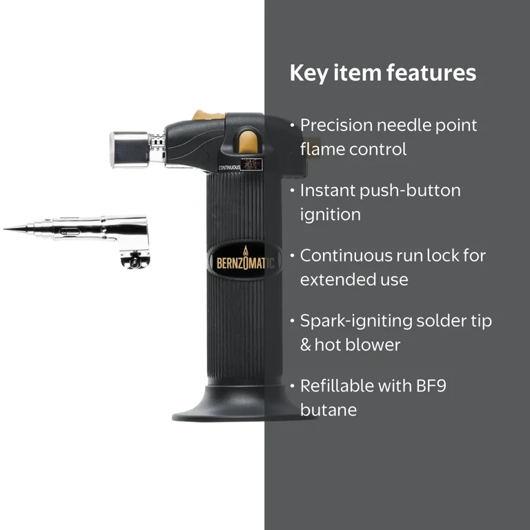Bernzomatic, Micro Flame Butane Torch Kit ST2200T, Adjustable