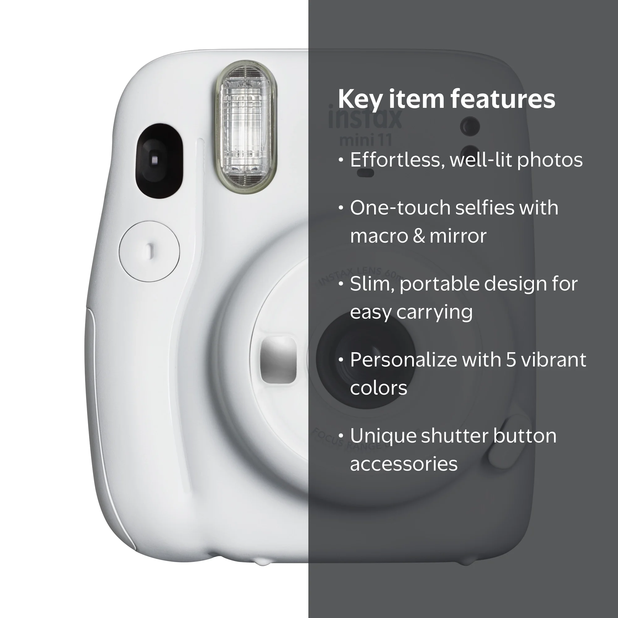 Free Shipping! Fujifilm Instax Mini 11 Ice White - Walmart.com