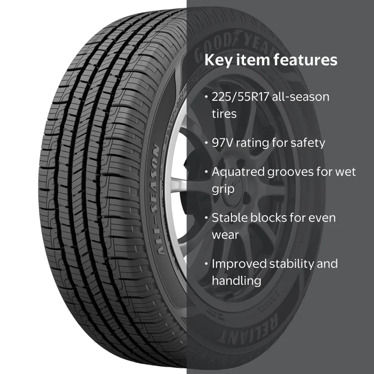Goodyear Reliant All-Season 225/55R17 97V Tire for 2016-19 Chevy Goodyear Reliant All-Season 225/55R17 97V Tire for 2016-19 Chevy