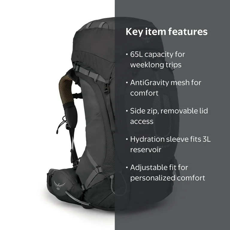 osprey atmos ag 65 backpack mens Pack The Atmos AG 65 Rucksack is an industry Atmos AG LT 65 Night