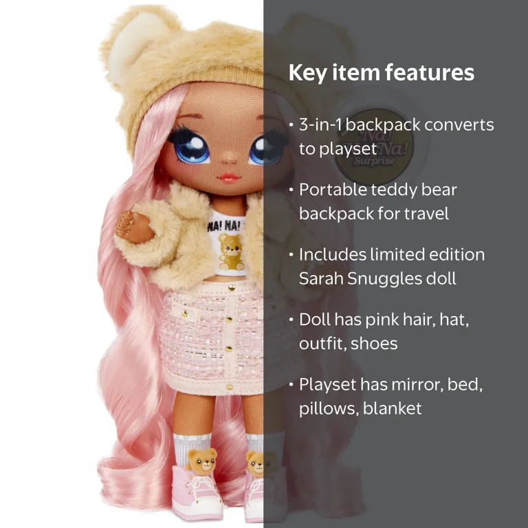 Na! Na! Na! Surprise Doll with Mini Clothes in 3-In-1 Backpack