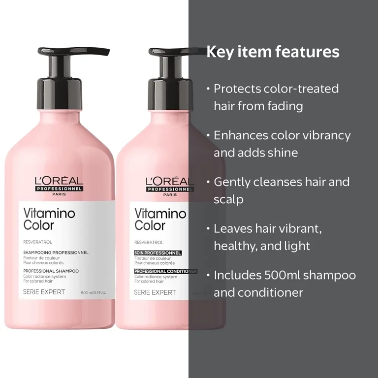 L'Oréal Paris Vitamino Colors Shampoo and Conditioner Duo 16.9 oz