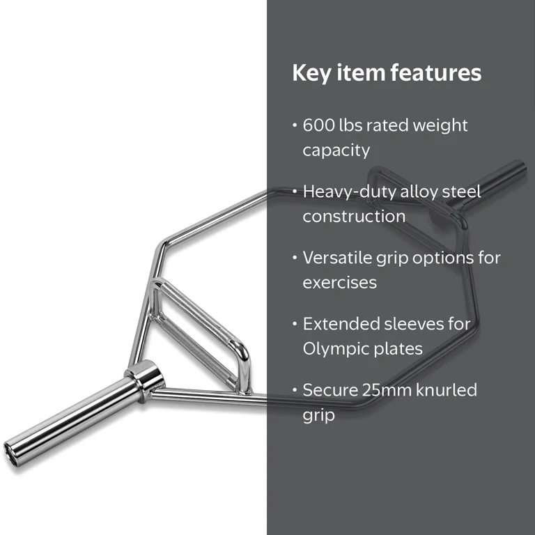 XPRT Fitness 56'' Olympic Hex Trap Barbell Deadlift Bar Rated