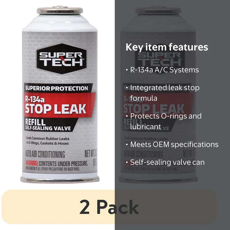 Super Tech R-134a Refrigerant, Stop Leak, Self-Sealing Can