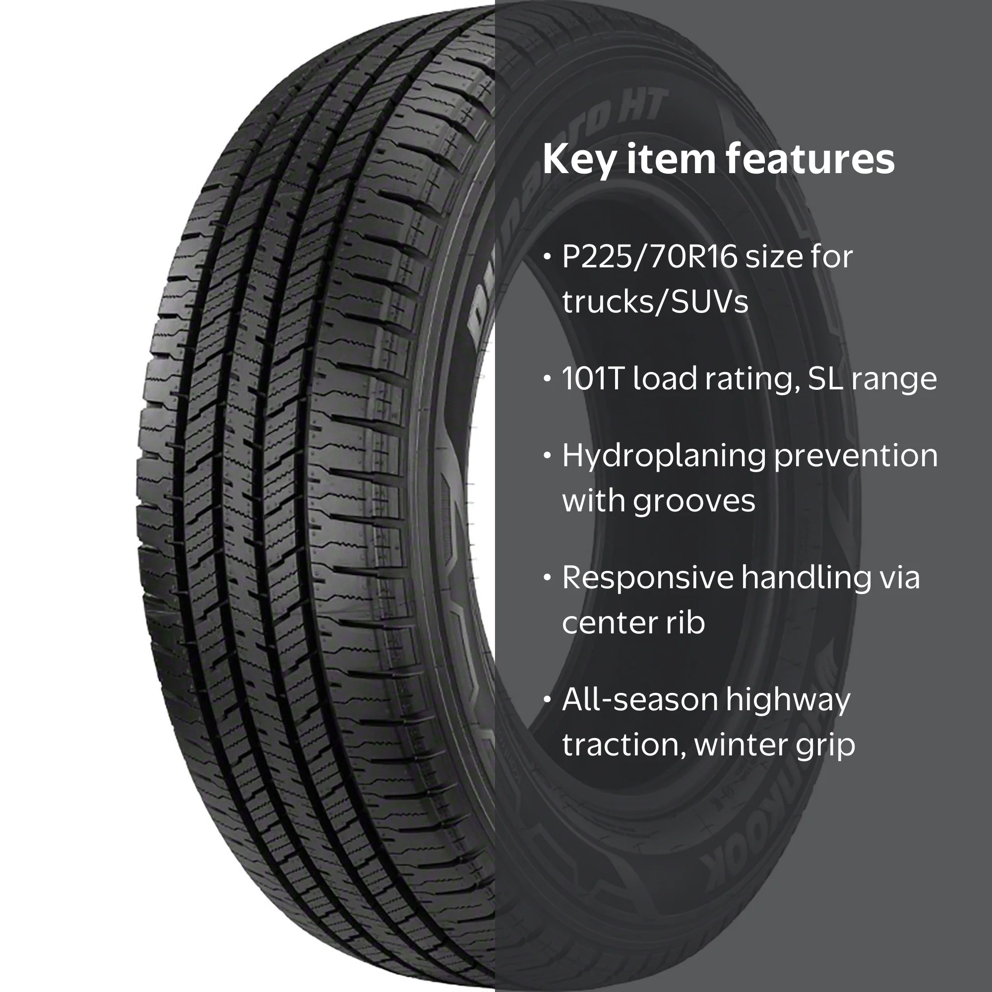Hankook, All-Season Tire, RH12 225/70R16 101T, Highway Terrain