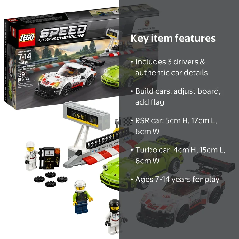LEGO Speed Champions Porsche 911 RSR and 911 Turbo 3.0 75888