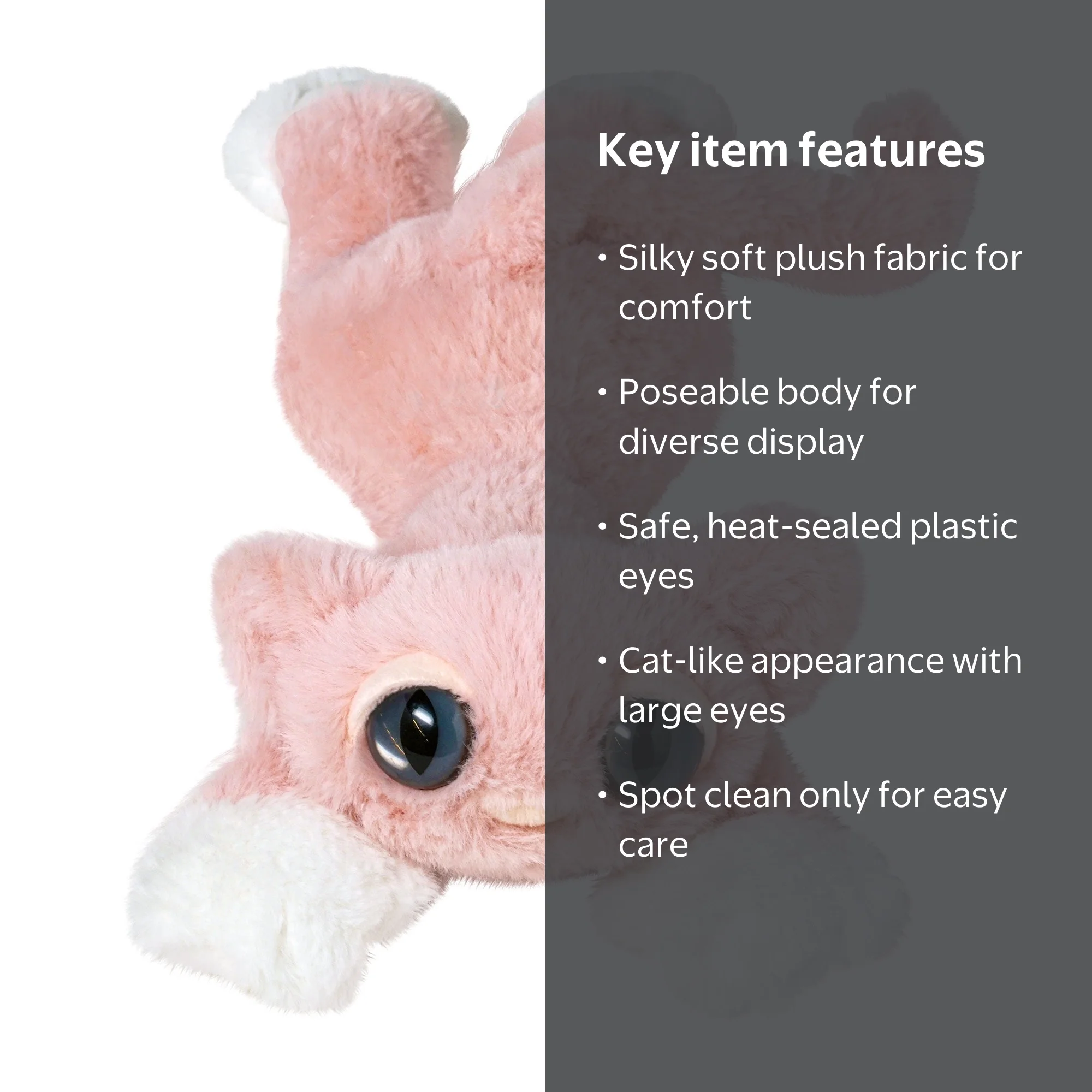 Manhattan Toy, Lanky Cats Mochi Pink Cat Stuffed Animal, 12