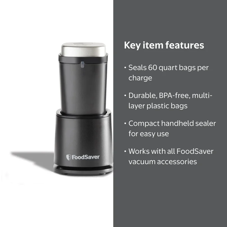 FoodSaver Handheld Food Preservation Vacuum Sealer with Reuseable
