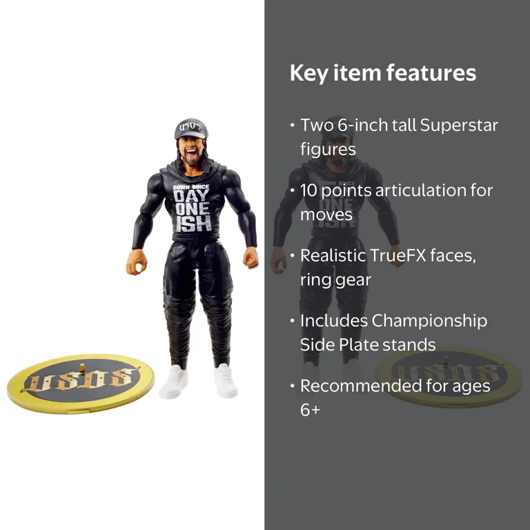 WWE, Action Figures, USOs Championship Showdown 2-Pack, 6-inch