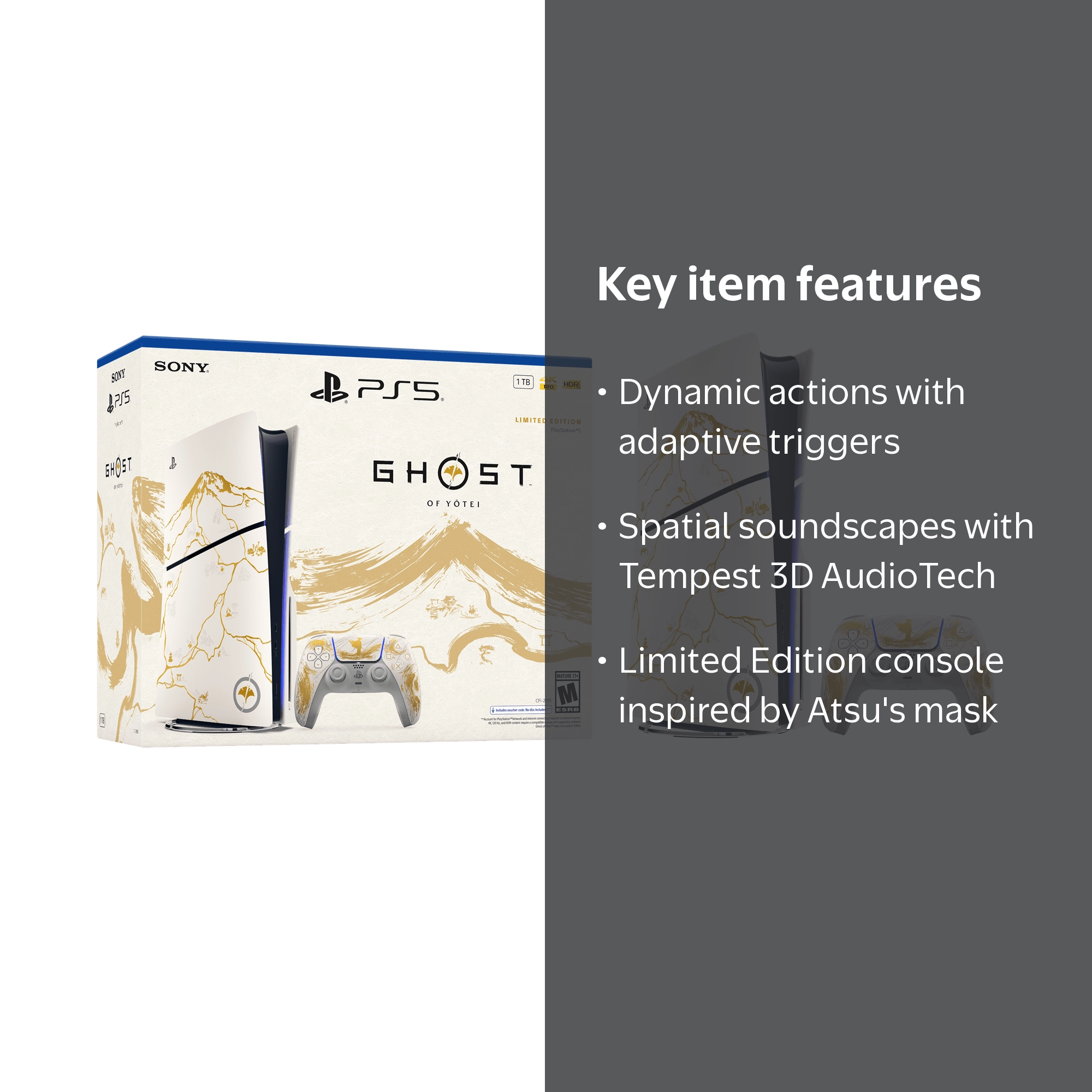 PlayStation 5 Console - Ghost of Yotei Gold Limited Edition Bundle