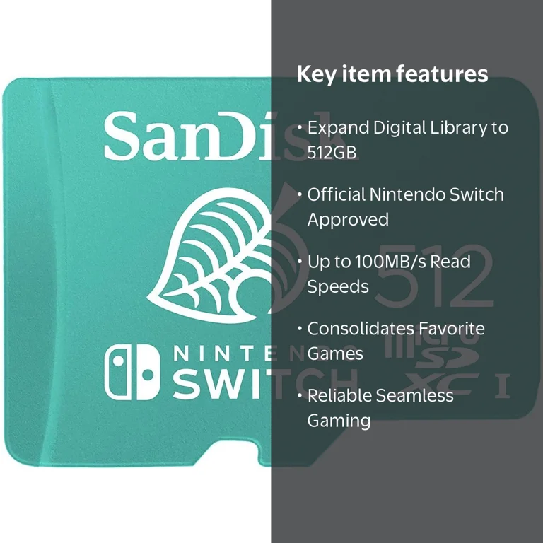 SanDisk, microSDXC Memory Card, 512GB, for Nintendo Switch