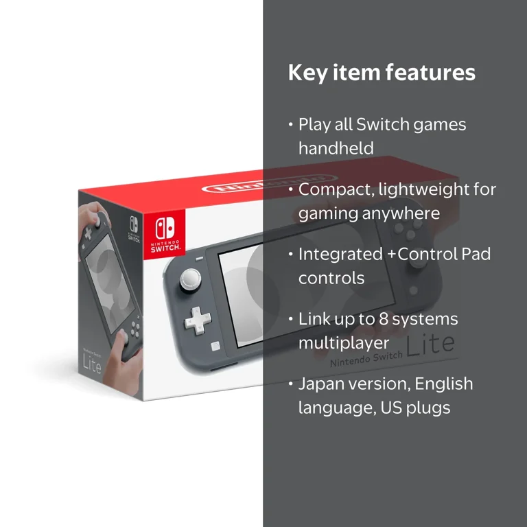 Nintendo, Switch Lite Console, Gray - Japan Version, Handheld
