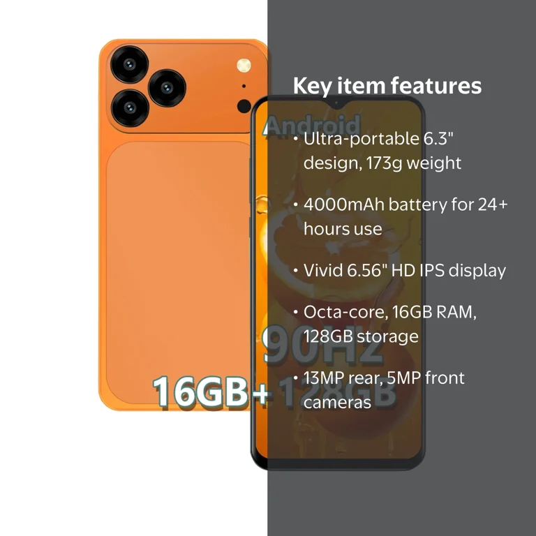 FOXIONO X28 Unlocked Smartphone,16GB+128GB, 6.56