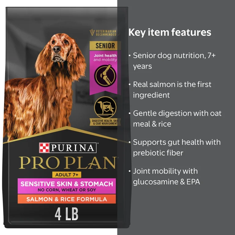 Purina Pro Plan Senior Dogs 7+ Sensitive Skin and Stomach - Salmon