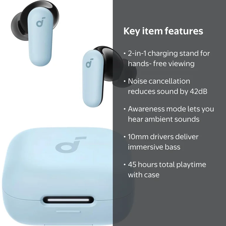 Soundcore P30i Noise Cancelling Earbuds, Bluetooth 5.4, 45H