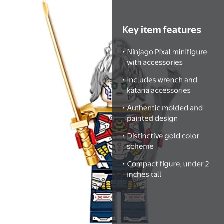 LEGO, Ninjago Minifigures, Kid's Pixel Building Block Toys, Gold LEGO, Ninjago Minifigures, Kid's Pixel Building Block Toys, Gold