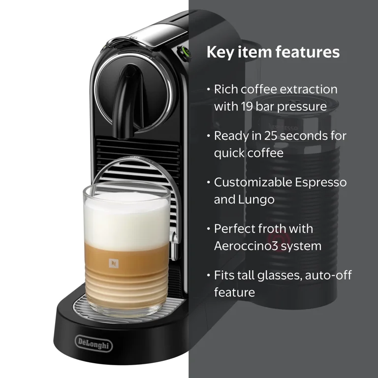 Nespresso CitiZ & Milk Espresso Machine by De'Longhi, Aeroccino