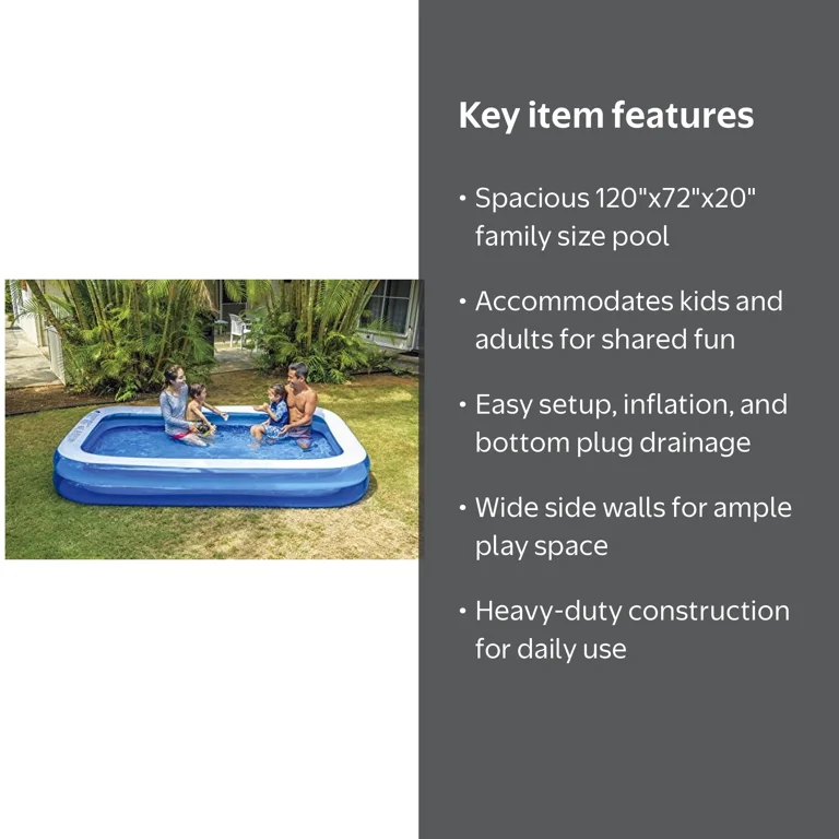 Intex Giant Inflatable Kiddie Pool - Family and Kids Blow Up