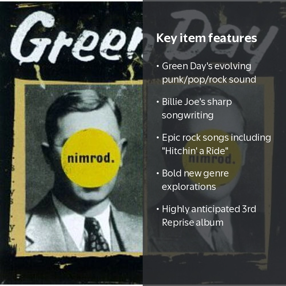 Green Day - Nimrod - Music & Performance - CD - Walmart.com