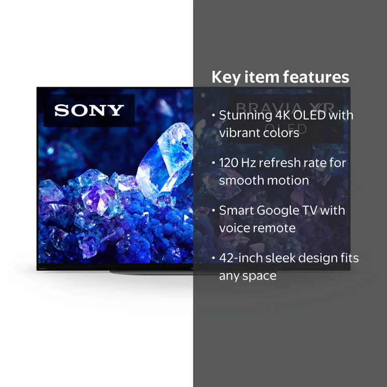 Sony 42” Class A90K 4K HDR OLED TV with Google TV, Cognitive