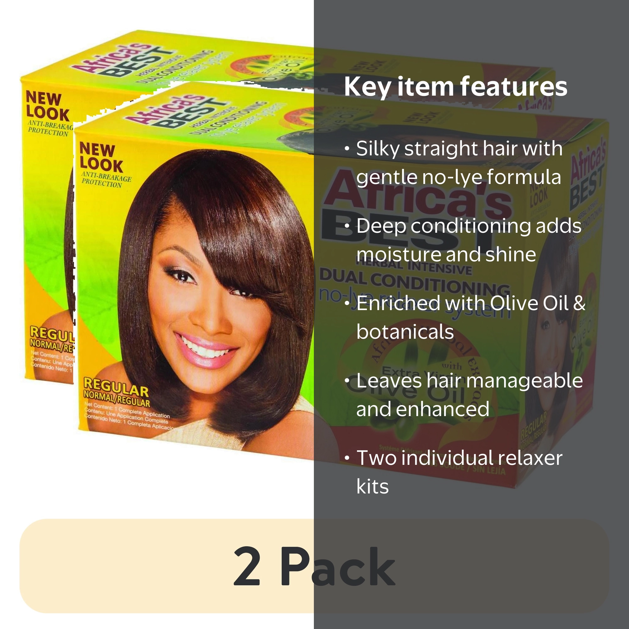 2 pack) Africa's Best Herbal Intensive Dual Conditioning Adult No