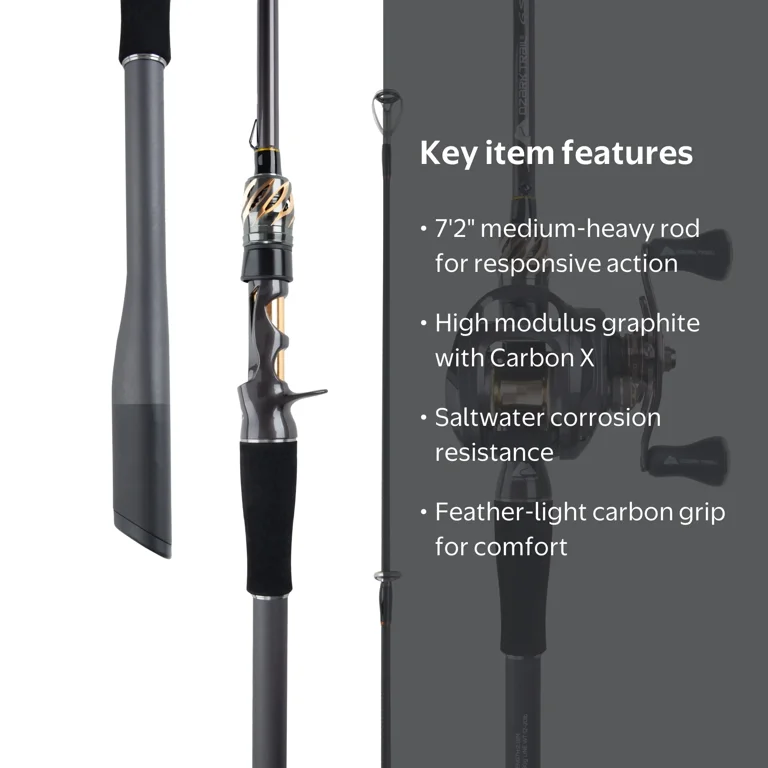 Ozark Trail GS-X Limited Baitcast Combo, 7'2” Medium Heavy Action