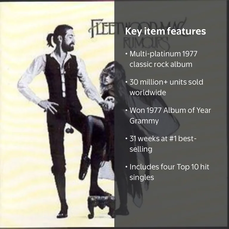 Fleetwood Mac Rumours CD 旧規格　未開封 Fleetwood Mac - Rumours - CD, 1977 Multi-Platinum Album - Walmart.com