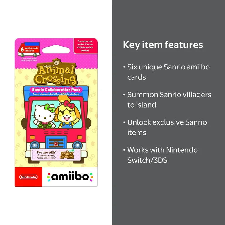 Nintendo Amiibo Animal Crossing Sanrio Collaboration 6 Cards