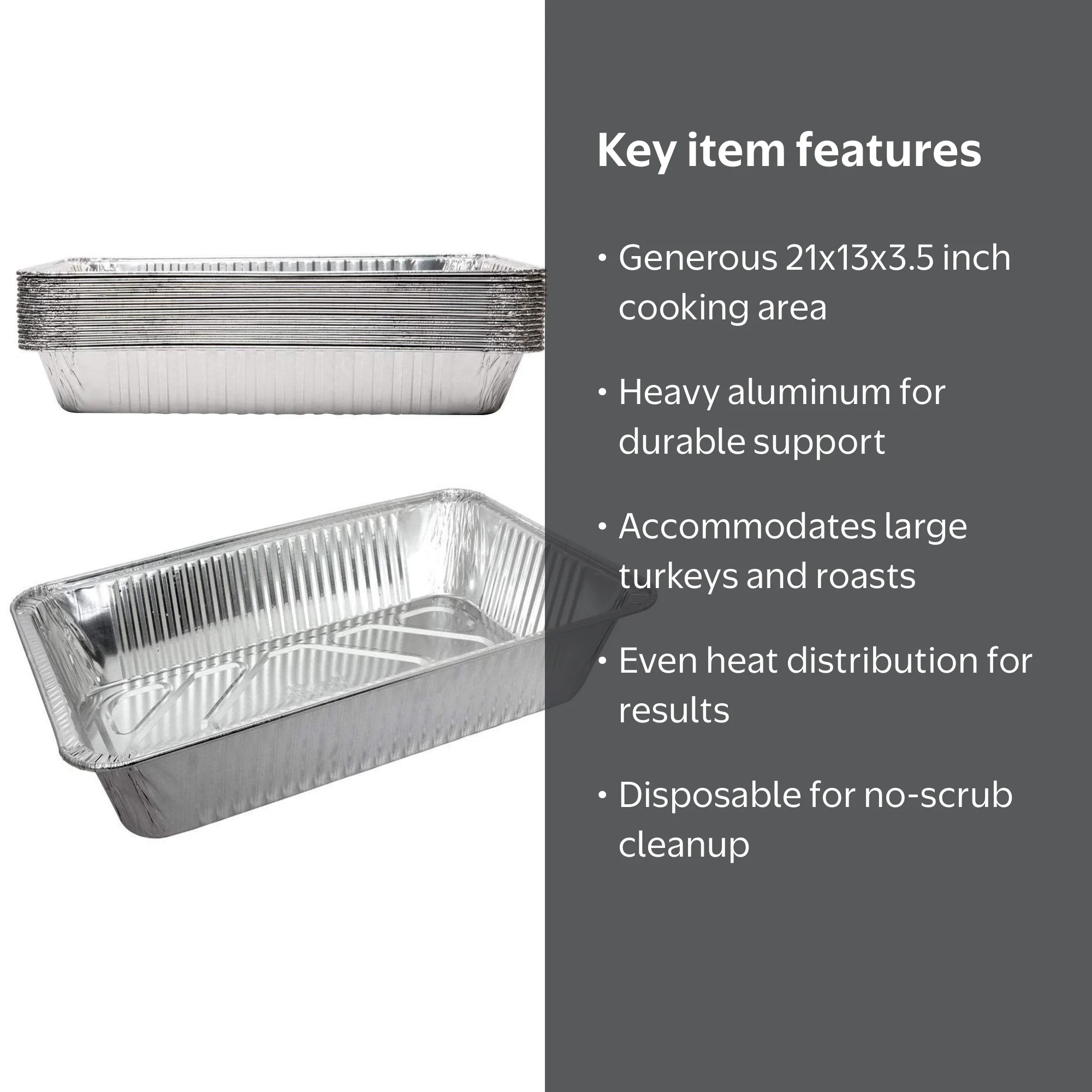 Lavo Home Durable Disposable Aluminium Foil Steam Roaster Baking