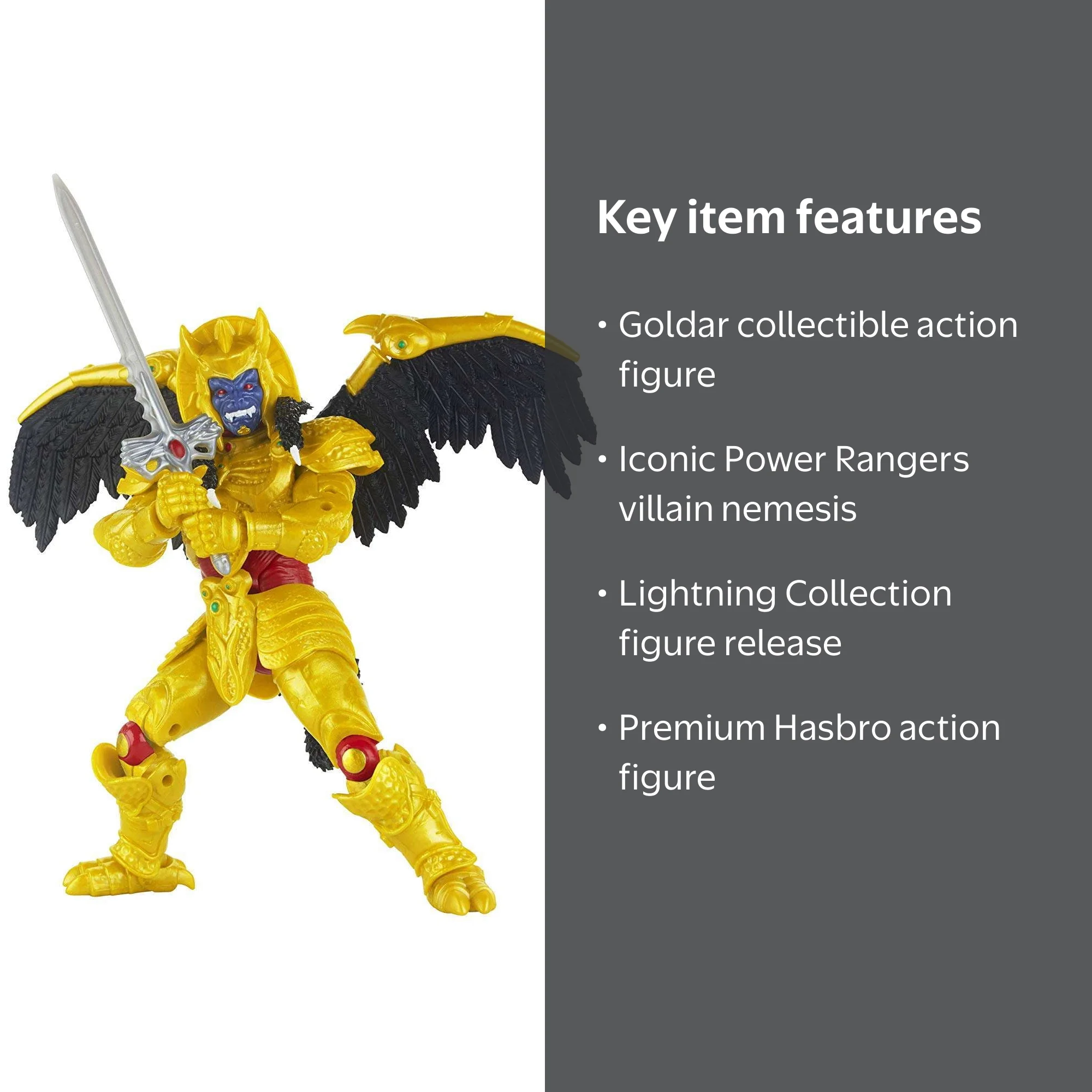 Power Rangers Lightning Collection Goldar Action Figure - Walmart.com